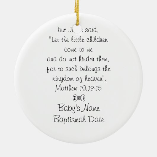 Rond Baptismal Ornament (Achterkant)