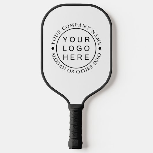 Rond bedrijf: zwart/wit Logo Pickleball Paddle (Achterkant)