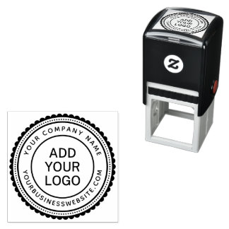 Rond bedrijfsnaam en URL aangepaste logo sjabloon Zelfinktende Stempel