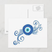 rond blauw boezem briefkaart (Voorkant / Achterkant)