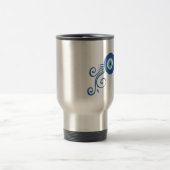 rond blauw boezem reisbeker (Center)