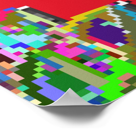 Rond bloemmandala gekleurd op een rood, groen en poster (Hoek)