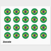 Rond Brazilië Ronde Sticker (Vel)