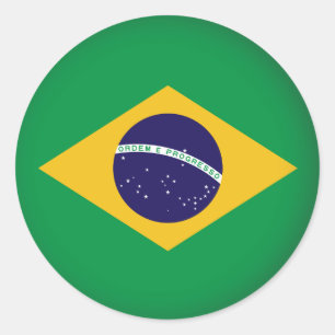Rond Brazilië Ronde Sticker