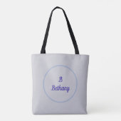 Rond cirkelontwerp met monogram tote bag (Achterkant)
