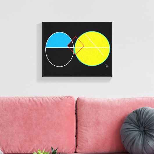 rond cirkelvormig canvas (Insitu (Woonkamer))