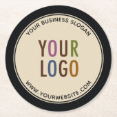 Rond Custom Pulpboard Paper Coasters Bedrijfslogo Ronde Kartonnen Onderzetter (Voorkant)