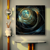 Rond de Abstracte Kunst Wrapped Druk van het Canva Canvas Afdruk