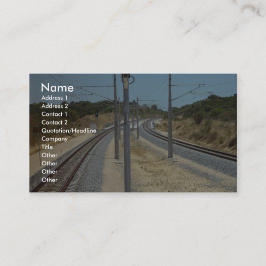 Rond de Bend brandt de Beach Railroad Bridge in Cu Visitekaartje (Voorkant)