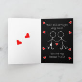 Rond de Bend Valentijn Feestdagen Kaart (Binnen)