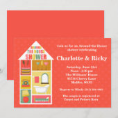 Rond de Huisvesting van de bruiloft Kaart (Voorkant / Achterkant)