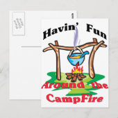 Rond de kampvuur briefkaart (Voorkant / Achterkant)