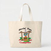 Rond de kampvuur grote tote bag (Voorkant)