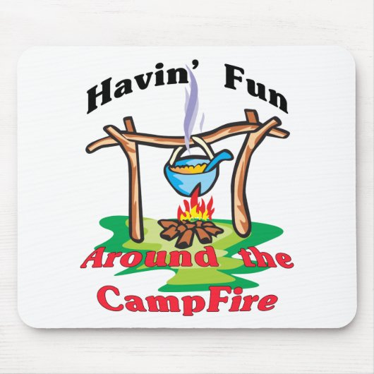 Rond de kampvuur muismat (Voorkant)