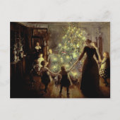 Rond de kerstboom feestdagenkaart (Voorkant)