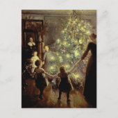 Rond de kerstboom feestdagenkaart (Voorkant)