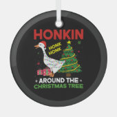 Rond de kerstboom glas ornament (Voorkant)