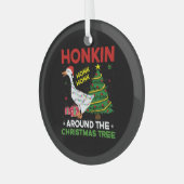 Rond de kerstboom glas ornament (Voorkant links)