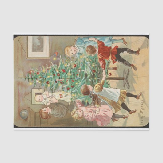 Rond de kerstboom lopen door Jenny Nystrom Tissuepapier (Voorkant)