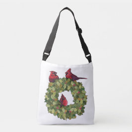 Rond de kerstmuur crossbody tas