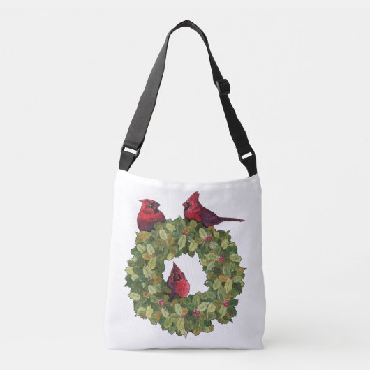 Rond de kerstmuur crossbody tas (Voorkant)