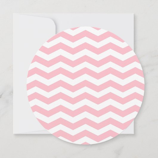 Rond de klok Bruids Douche Uitnodiging in Roze (Achterkant)