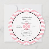Rond de klok Bruids Douche Uitnodiging in Roze (Voorkant)