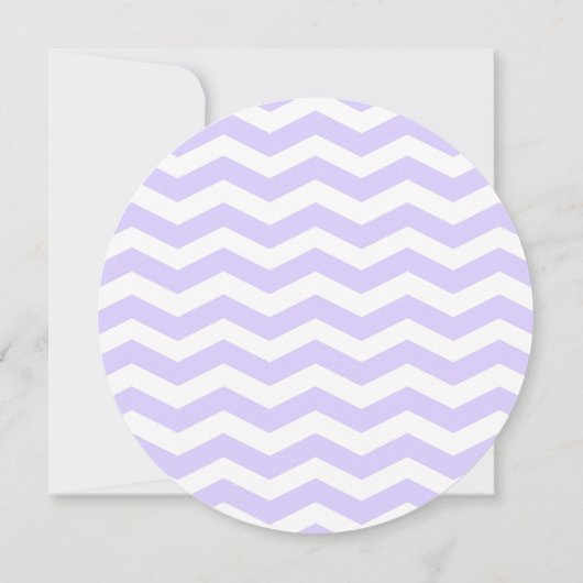 Rond de klok Bruids Douche Uitnodiging Lavendel (Achterkant)