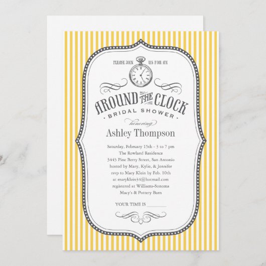 Rond de Klokschoeisel Uitnodigingen (Voorkant / Achterkant)