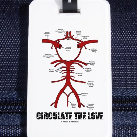Rond de liefde (cirkel van Willis) Bagagelabel