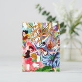 "Rond de Maypole" Fairy Art van M T Ross Briefkaart (Staand voorkant)