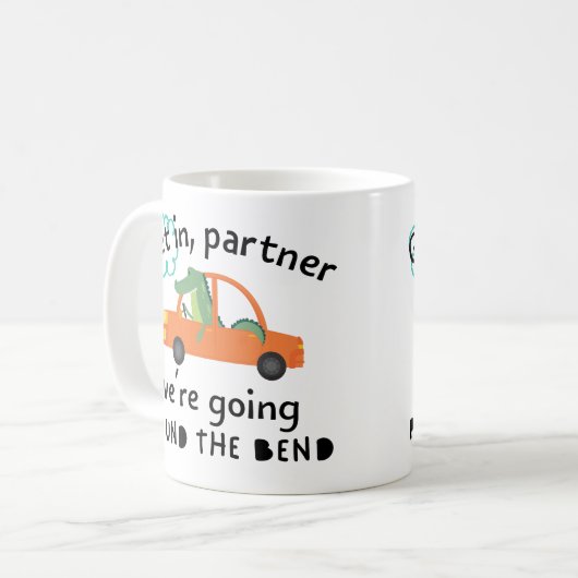 Rond de mentale bocht koffiemok (Voorkant links)