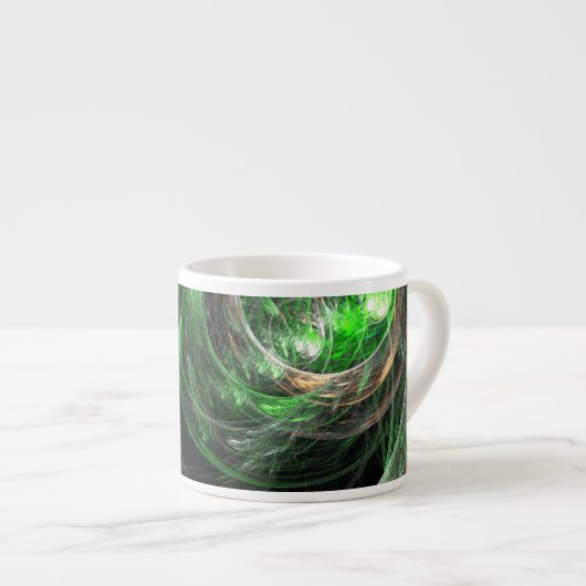 Rond de Mok van World Green Abstract Art Espresso (Voorkant rechts)