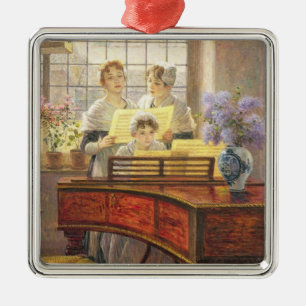 Rond de Piano Metalen Ornament