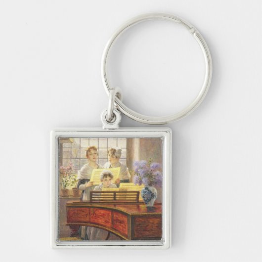 Rond de Piano Sleutelhanger (Voorkant)