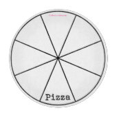 Rond de Pizza Slicing Guide Snijplank (Voorkant)