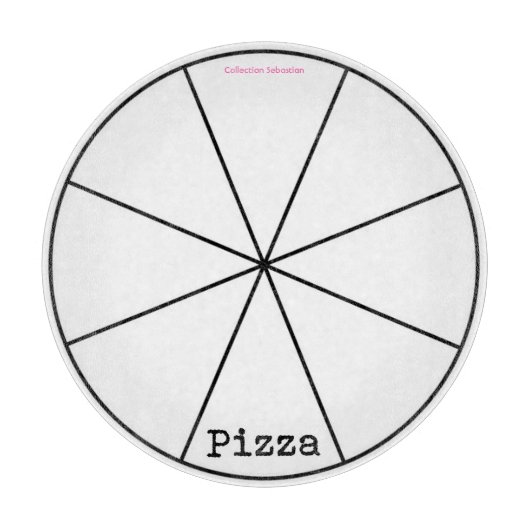 Rond de Pizza Slicing Guide Snijplank (Voorkant)