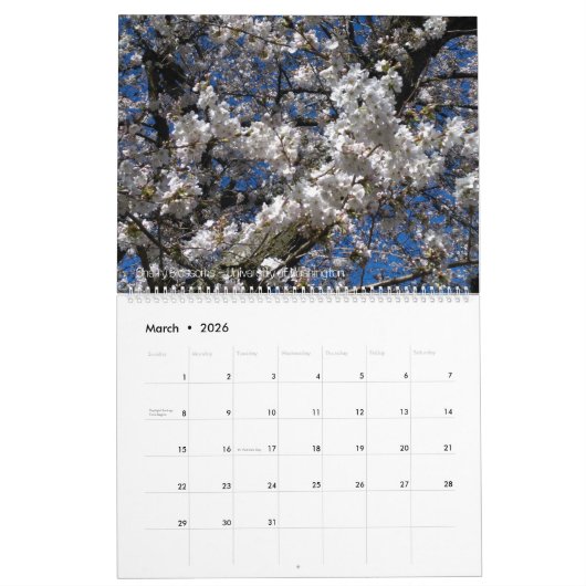 Rond de Puget Sound Kalender (Mar 2026)