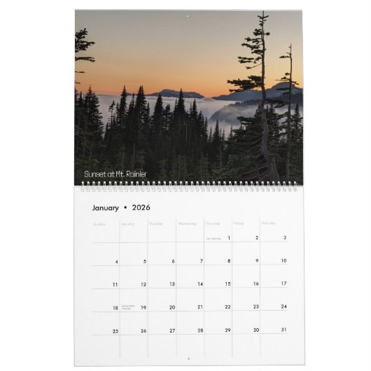 Rond de Puget Sound Kalender (Jan 2026)