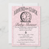 Rond de Uitnodiging van het Baby shower van de Klo (Voorkant)