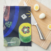 Rond de vis, Paul Klee Theedoek (Quarter Fold)