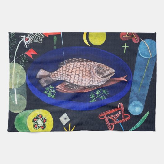 Rond de vis, Paul Klee Theedoek (Horizontaal)