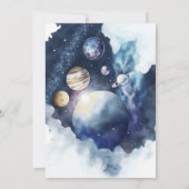 Rond de Waterverf van de Zon jongen 1 geboorde dag Kaart (Achterkant)