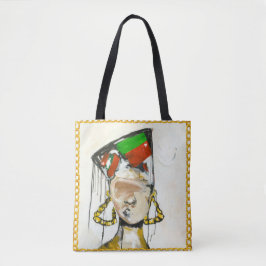 Rond de weg meisje tote bag