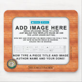 Rond de wereld aangepaste Muismatten voor kunst en (Voorkant)