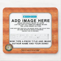 Rond de wereld aangepaste Muismatten voor kunst en