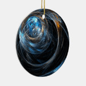 Rond de Wereld Abstract Art Circle Ornament (Rechts)