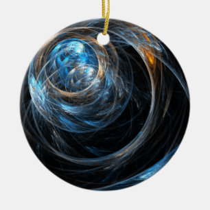 Rond de Wereld Abstract Art Circle Ornament