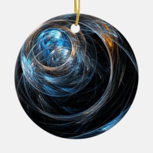 Rond de Wereld Abstract Art Circle Ornament (Voorkant)
