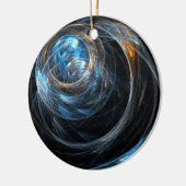 Rond de Wereld Abstract Art Circle Ornament (Links)